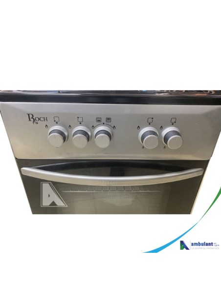 Cuisinière ROCH 4 feux à gaz 50 50 couvercle normal RGC 50 Silver