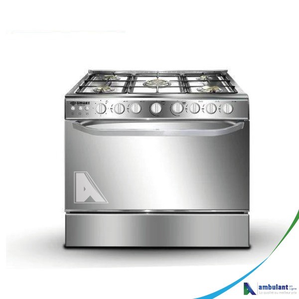 Cuisinière SMART TECHNOLOGY 5 feux 90 60 INOX STC 9060C