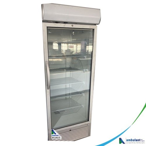 Congélateur verticale vitré UGUR pour stockage d'aliments surgelés -12 / -22 UDD370DTKBK