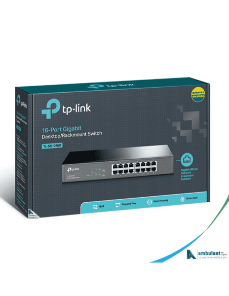 TP-Link TL-SG1016D 16 - Switch (rackable/de bureau) 16 ports Gigabit