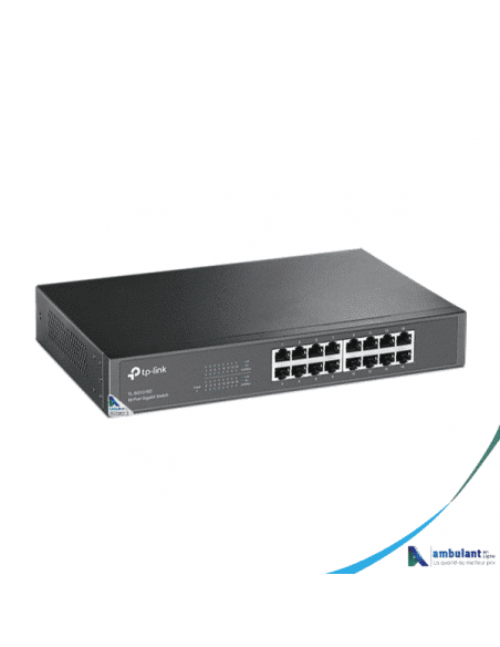 Switch rackable de bureau 16 ports gigabit TP-LINK TL-SG1016D